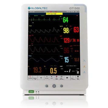 Monitor Multiparametro Globaltech 1500. Ecg,spo2,pni E Temp